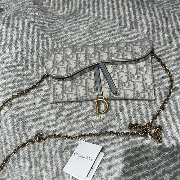 Saddle long wallet on chain canvas - Picture 4 of 14